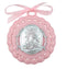 Moulded Acrylic Pink Crib Medal with Guardian Angel for Baby Girl Nursery Decor, 3 1/2 Inch...