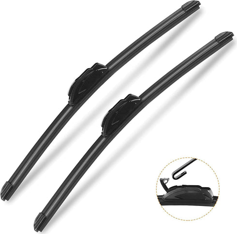 AUTOBOO OEM Quality 19" + 19" Premium All-Seasons Durable Stable And Quiet Windshield Wiper Blades 2 Pack (pair for front windshield)...