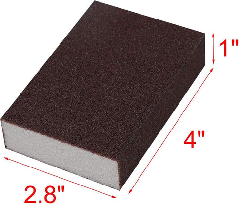 uxcell 8pcs Scouring Pads Non-Scratch Scouring Sponge Scrub Pads 4" x 2.8" for Scouring Kitchens, Dishwashing, Brown...