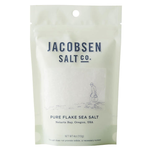 Jacobsen Salt Co. Pure Flake Sea Salt – Kosher Salt, Coarse, Non-Iodized Made in USA, Non-GMO, Steak Seasoning, Gourmet, Real Salt Flakes – 4oz...