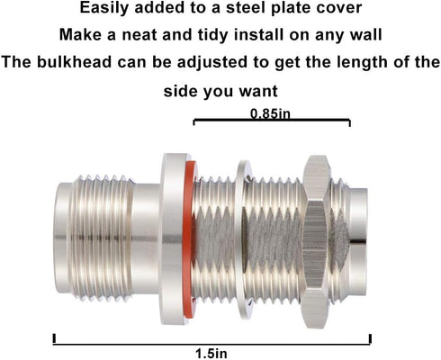 XRDS -RF 2PCS N Female to N Female Bulkhead Connector Coax Bulkhead Connector...