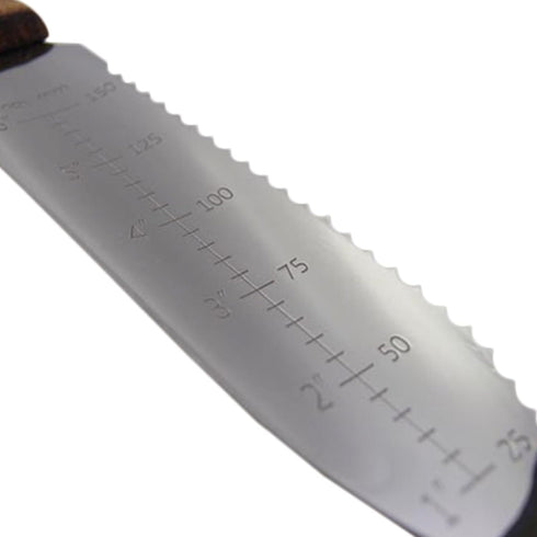 Nisaku NJP651 Hori Weeding & Digging Knife-Hardened HRC58 Edition, Authentic Tomita (Est. 1960) Japanese Stainless Steel, 7.25" Blade, Wood Handle...