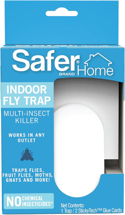 Safer Home SH502 Indoor Plug-In Fly Trap for Flies, Fruit Flies, Moths, Gnats, and Other Flying Insects – 400 Sq Ft of Protection...