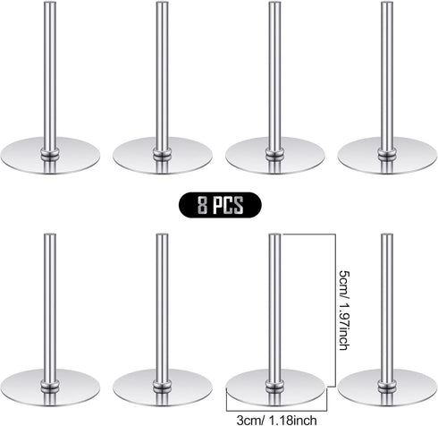 8 Pieces Cake Heating Core for Baking Cakes Stainless Steel Heating Rod 2 Inches Silver Heat Rod for Cakes Decorating Supplies Baking Tools Access...