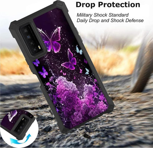 for TCL Stylus 5G 2022 Phone Case with Screen Protector (Tempered Glass),Slim TPU Rugged Corners Bumper Cover Case for TCL Stylus 5G 2022 6.81" (T...