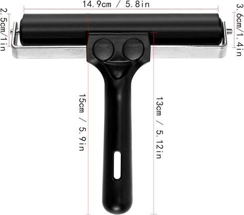 5.9in Rubber Roller, Tape Roller for Print, Tape, Wallpapers, Scrapbooks?Silicone Seam Roller Tool for PVC/TPO/EPDM Ply Roofing Tape?Wallpaper etc...