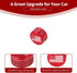 for RAM Gear Shift Knob Cover Trim Ring Aluminum Red for Dodge RAM 2018-2023 Red Interior Accessories, America Flag...