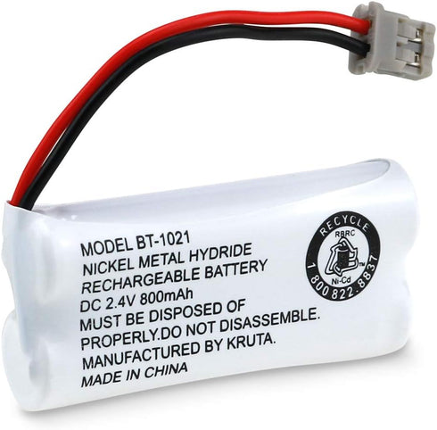 Kruta Cordless Phone Battery BT-1021 BBTG0798001 Compatible with Uniden BT-1021 BT1021 BT-1008 BT-1016 BT-1025 2.4V 800mAh Cordless Handset Phone ...