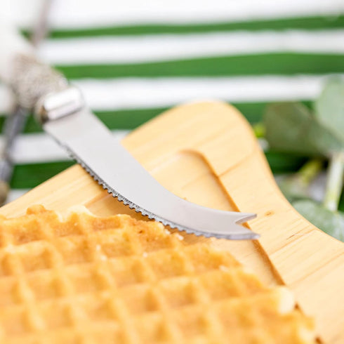 4-Piece Cheese Knive Set With Gift Box Stainless Steel Knife With Pearl Handle,Suitable For Parties And Festivalsfor Charcuterie Boards Accessorie...