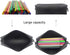 Enyuwlcm Fabric Stationery Stylish Simple Pencil Bag Small Square Waterproof Pencil Case Black and Gray 2 Pack...