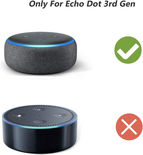 WALI Outlet Wall Mount, Holder Stand for Echo Dot 3rd Gen, Smart Home Speakers Plug Mount for Alexa with Cable Management, (AMM002-B), 1 Pack, Bla...