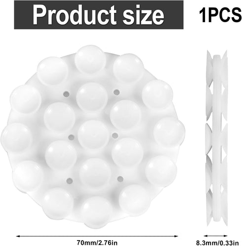 Double Sided Suction Phone Mount, Round Silicone Suction Cup Phone Holder Multifunctional Suction Phone Case Self-Adhesive Phone Sticky Grip for M...