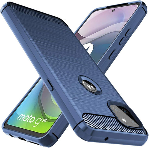 Osophter for Moto One 5G Ace Case Shock-Absorption Flexible TPU Rubber Protective Cell Phone Cover for Motorola Moto One 5G UW Ace(Navy Blue)...
