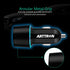 Fast USB Car Charger, Arttron Quick Charge 3.0 24W 4.8A Car Charger Adapter. with 3ft USB Type C &Micro 2 in 1 Fast Charging Cable,for iPhone/Sams...