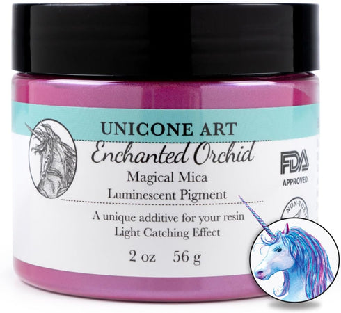 Enchanted Orchid Mica Powder Pigment (56g) Multipurpose DIY Arts and Crafts,Cosmetic Grade, Soap,Resin Epoxy,Paint, Slime, Mold Making, Candle Mak...