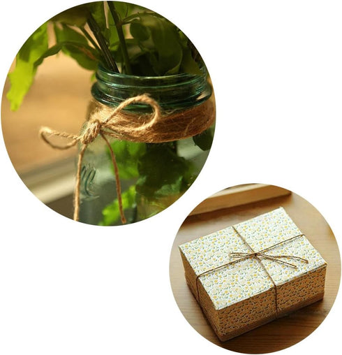 328 Feet Natural Jute Twine 3 Ply Gift Wrapping String DIY Rope Garden Twine Cord for Arts Crafts and Gardening Applications......