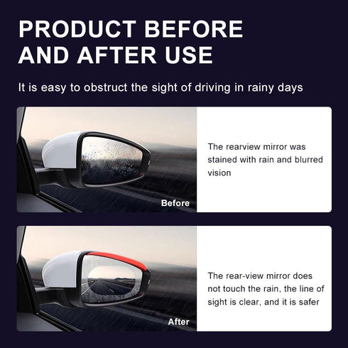 4PCS Car Rearview Mirror Film, Anti Fog Glare Mirror Film, HD Clear Nano Coating Car Film, Waterproof Rainproof Transparent Protective Sticker, Sa...