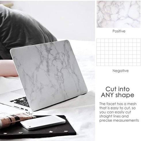 Marble Wallpaper Granite Grey/White Marble Vinyl Film Self Adhesive Wallpaper for Kitchen Cabinet Countertops Furniture Renovated Peel and Stick W...