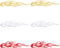 SUPERFINDINGS 6PCS 3 Colors 8x1.9Inch Flame Decals Plastic Flame Car Stickers Decals for Motorcycle Car Window Wall...
