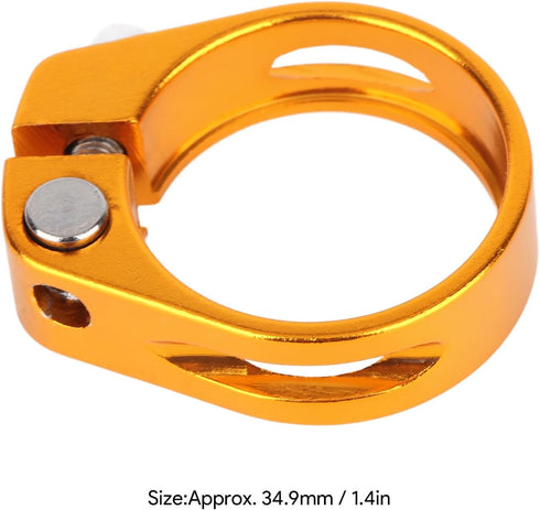 Bike Seats Post Clamp, Quick Release Ultra Light Aluminum Alloy 34.9mm Rust Proof Bike Seatpost Clamp for Most Bikes(Gold)...