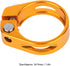 Bike Seats Post Clamp, Quick Release Ultra Light Aluminum Alloy 34.9mm Rust Proof Bike Seatpost Clamp for Most Bikes(Gold)...
