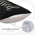 Nice Gift Inspirational Blessed Letters Words Waist Lumbar Black Cotton Linen Throw pillow case Cushion cover for Sofa home decorative Oblong 12x2...