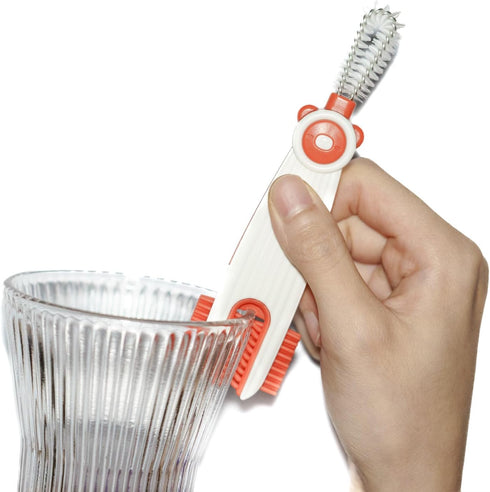 3 in 1 Cup Lid Cleaning Brush, 1 Pack Multifunctional Cleaning Brush, Baby Bottle Brushes Set, Water Bottle Cleaner Brush,Home Kitchen Cleaning To...