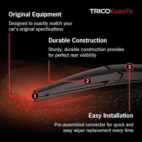 TRICO Exact Fit™ (14-F) 14 Inch Automotive Replacement Windshield Wiper Blades for My Car Premium All Weather Beam Blade for Select Vehicle Models...