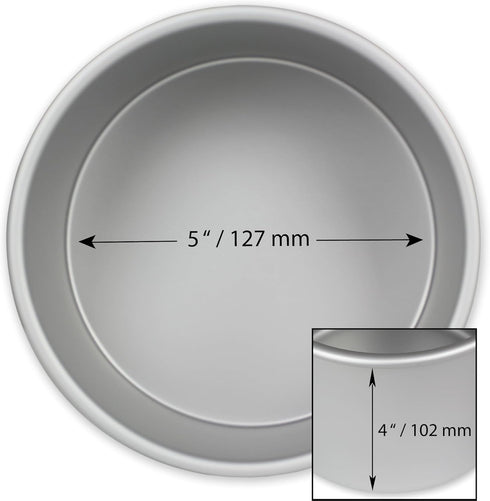 PME Professional Aluminum Baking PaN - Round 5 x 4in...