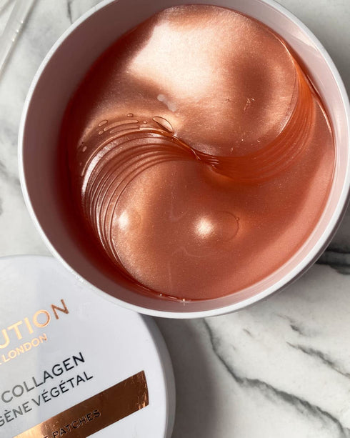 Revolution Skincare Rose Gold Vegan Collagen Soothing Undereye Patches, Contains Rose Flower Extract, Includes 30 Pairs of Patches, Cruelty Free...