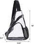 Clear PVC Sling Bag - Stadium Approved Clear Shoulder Crossbody Backpack...
