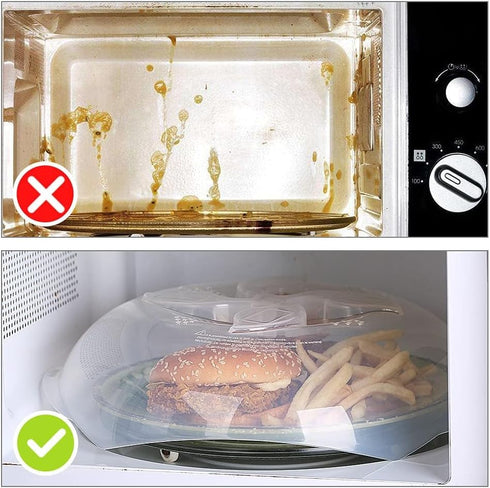 Microwave Plate Cover, Anti-Splatter Plate Lid w/ Steam Vents Microwave Food Cover, BPA-Free,11.8 Inch, Dishwasher Safe...