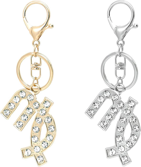 Constellation Keychain,2 Packs Gold and Silver Zodiac Creative Crystal Keychain,Novelty keychain Accessories...