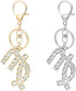 Constellation Keychain,2 Packs Gold and Silver Zodiac Creative Crystal Keychain,Novelty keychain Accessories...