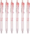 Retractable Gel Pens, 6 Pcs Quick Dry Black Ink Pens, 0.5mm Fine Point Smooth Writing Pens with Soft Silicone Grip, Cute Office School Supplies Gi...