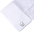HONEY BEAR Square Lattice Cufflinks for Mens Shirt Steel Wedding Gift Silver...