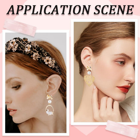 SUNNYCLUE 1 Box 24 Sets Real 18K Gold Plated Post Earring Findings Earring Studs Earring Post Findings Bowknot Stud Earrings Earring Posts for Jew...