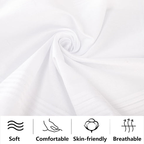 Goaste 24 Pack Cotton Handkerchiefs for Men, 16" Men's White Soft Hankies, Classic Pocket Square Towel with Hem for Suit, Gifting, Weddings, Tea P...