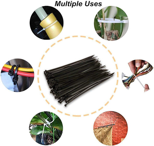 Cable Zip Ties,500 Packs Self-Locking 4+6+8+10+12-Inch Width 0.16inch Nylon Cable Ties,Perfect for Home,Office,Garage and Workshop (Black)...
