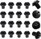 20Pcs WB2K101 Rubber Feet Range Burner Rubber Grate Feet fit for GE Kenmore Range Burner Cooktop Grate, 3/16" Hole Gas Stove Top Grate Feet Replac...