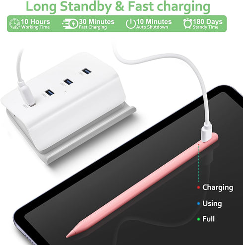Stylus Pen for iPad 2018-2023, Magnetic Pen for Ipad, Apple Pen,Tilt Sensor & Palm Rejection,Compatible with iPad 6-10,iPad Mini 5/6,iPad Air 3-5,...