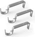 IHRDNNR Curtain Rod Holders Silver Heavy Duty Adjustable Rod Brackets for 7/8 or 1 Inch Rods, Set of 3 (Silver)...