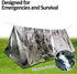 Emergency Survival Tent 2 Person Waterproof Reflective, Thermal Space Blanket for Camping, Life Saving Equipment, Outdoor Mountain Shelter (2 Pack...