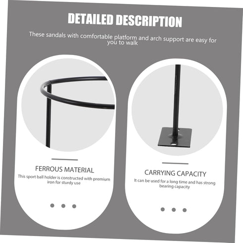 Kisangel 2 pcs Display Stand Soccer Storage Rack Basketball net Basketball Holder Rack Wall Basketball Hoop Black Shelf for Wall Exercise Ball Sta...