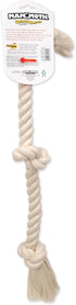 Mammoth Flossy Chews 100 Percent Natural Cotton Rope Dog Toys - Premium White Knot Dog Rope Toy - Interactive Dog Tug Toy - Tug Dog Chew Toy for M...
