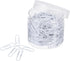 MECCANIXITY Paper Clips Small Size 1.1 Inch Vinyl Coated to Prevent Tearing Pages with Box for Organize Office Home White Count 200...