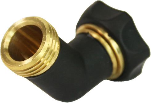 Chapin 6-9475: Gooseneck Hose Coupling for Lawn & Garden Sprinklers, Zinc and Brass, Threaded Connection, Rubber Washer, Black...