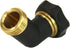 Chapin 6-9475: Gooseneck Hose Coupling for Lawn & Garden Sprinklers, Zinc and Brass, Threaded Connection, Rubber Washer, Black...