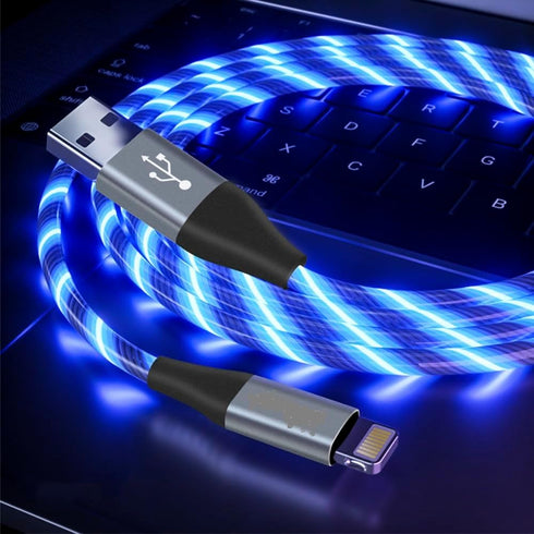 iPhone Charger Cable, MFi Certified 6ft LED Light Up Visible Lightning Charger Charging Cord Compatible with iPhone12 Plus/XS/XR/X /8 Plus / 8/7 P...
