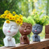 Face Planter, Head Planter, Plant Pots Indoor, Plant Pot for Home Decor, Flower Pots with Drainage, Cute Planters for Women, Succulent Pots, Face ...